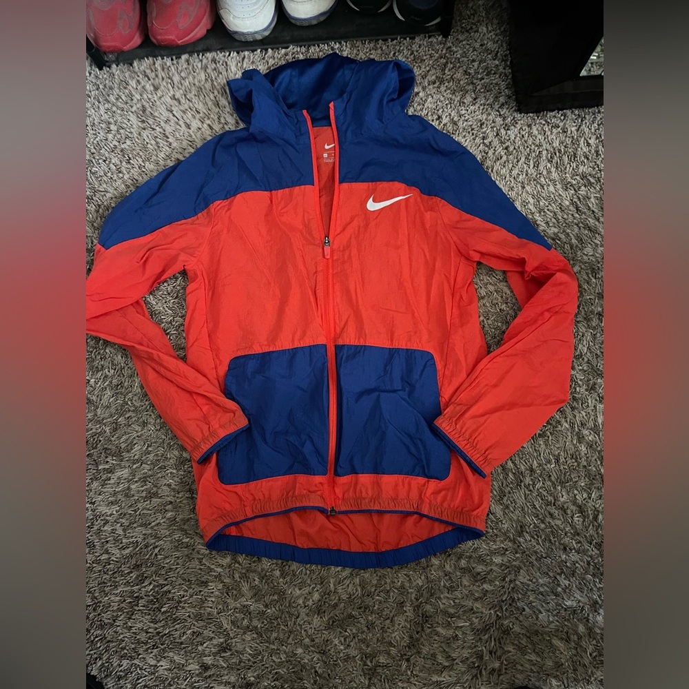 Nike Red and Blue Windbreaker Jacket